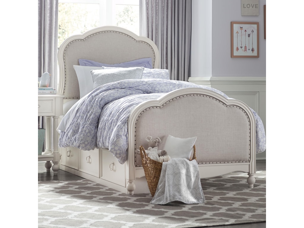 upholstered twin bed